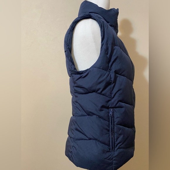 Gap outdoor Edition winter warmth puffer vest navy dots women’s size small - Picture 8 of 9